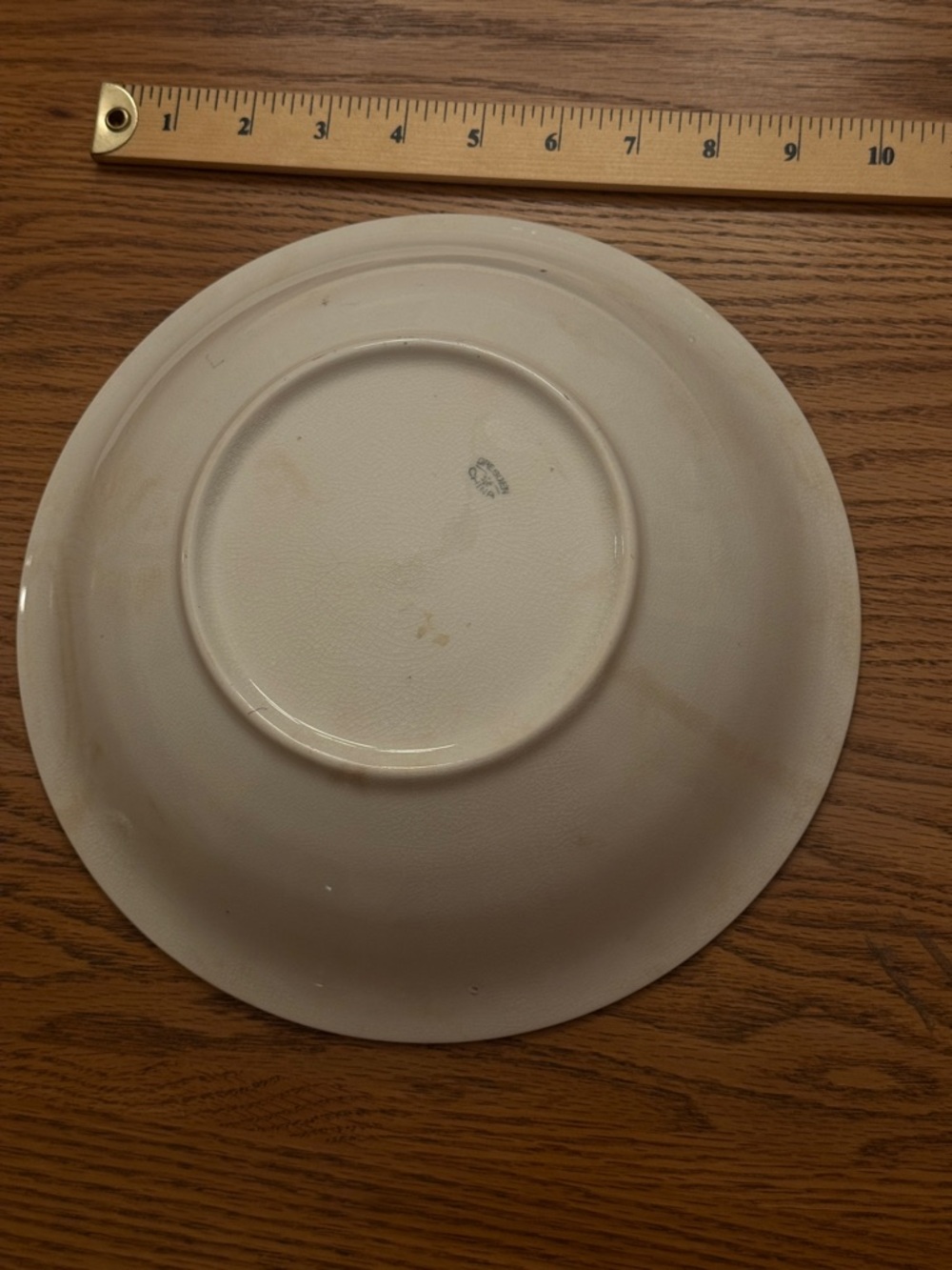 Vintage Dresden China Floral Serving Bowl Gold Rim Peach Roses Cottagecore Decor - Picture 5 of 7